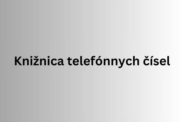 Knižnica telefónnych čísel