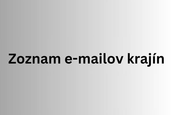 Zoznam e-mailov krajín